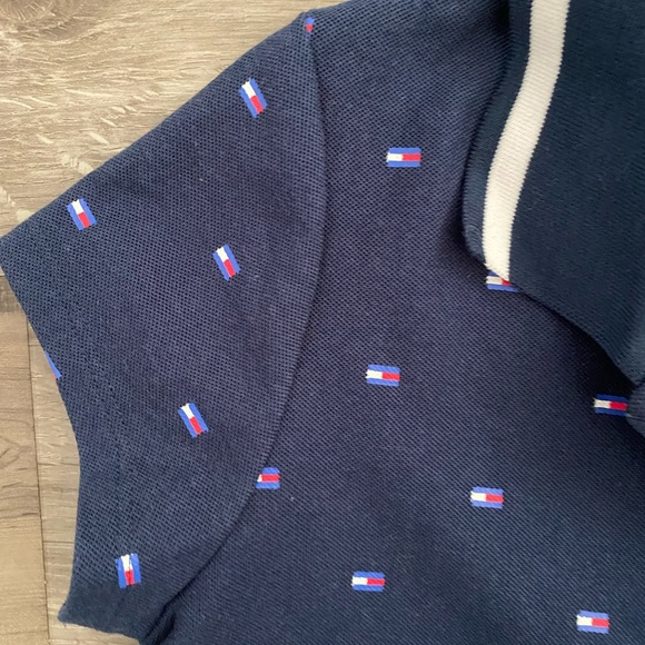 Tommy Hilfiger Navy Polo with Red and White Details Girls Dress size Large 12/14 - Picture 5 of 8
